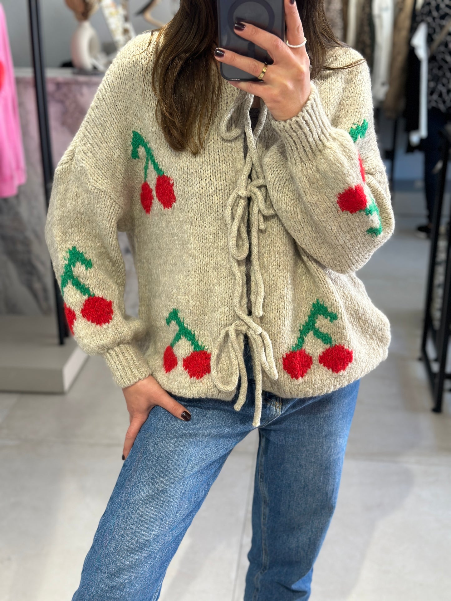 CARDIGAN COZY CHERRY