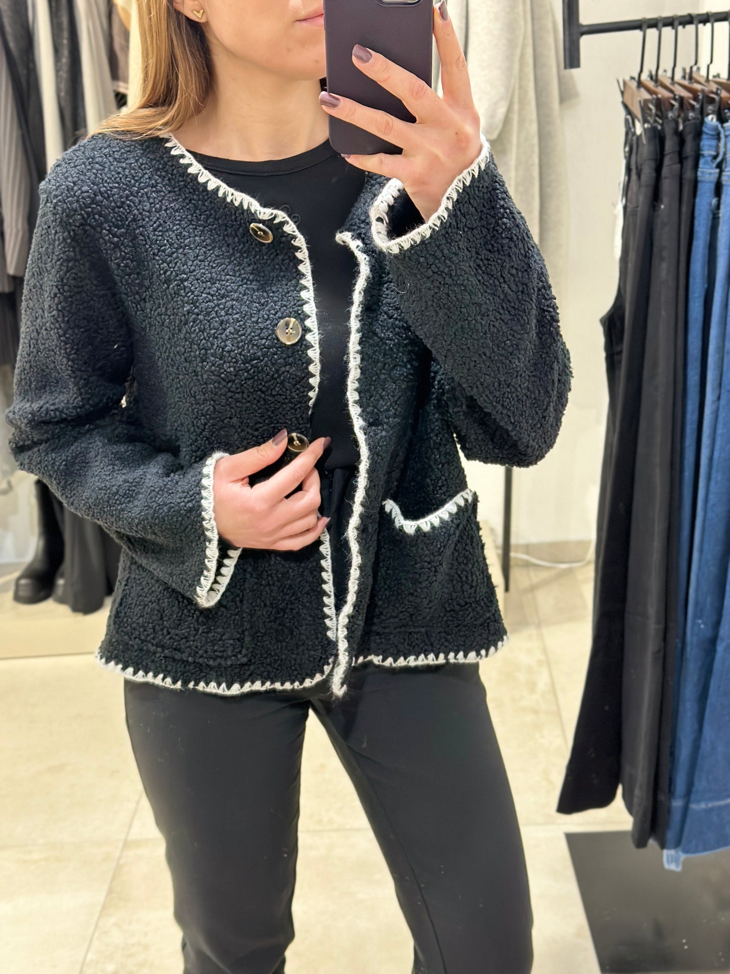 Bouclé Blazerjacke