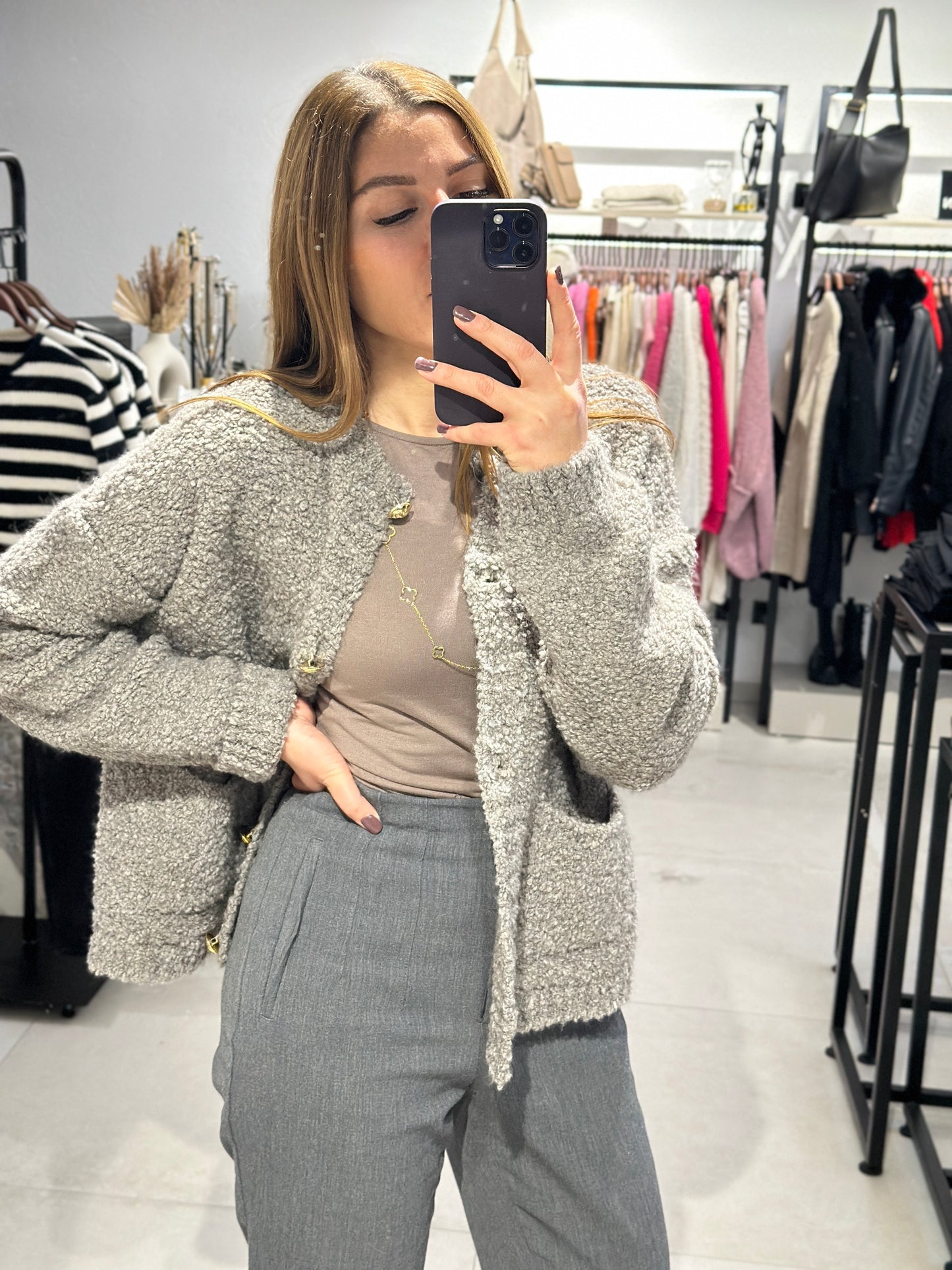 Bouclé Cardigan