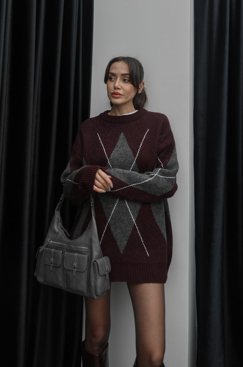 ARGYLE OVERSIZE PULLOVER