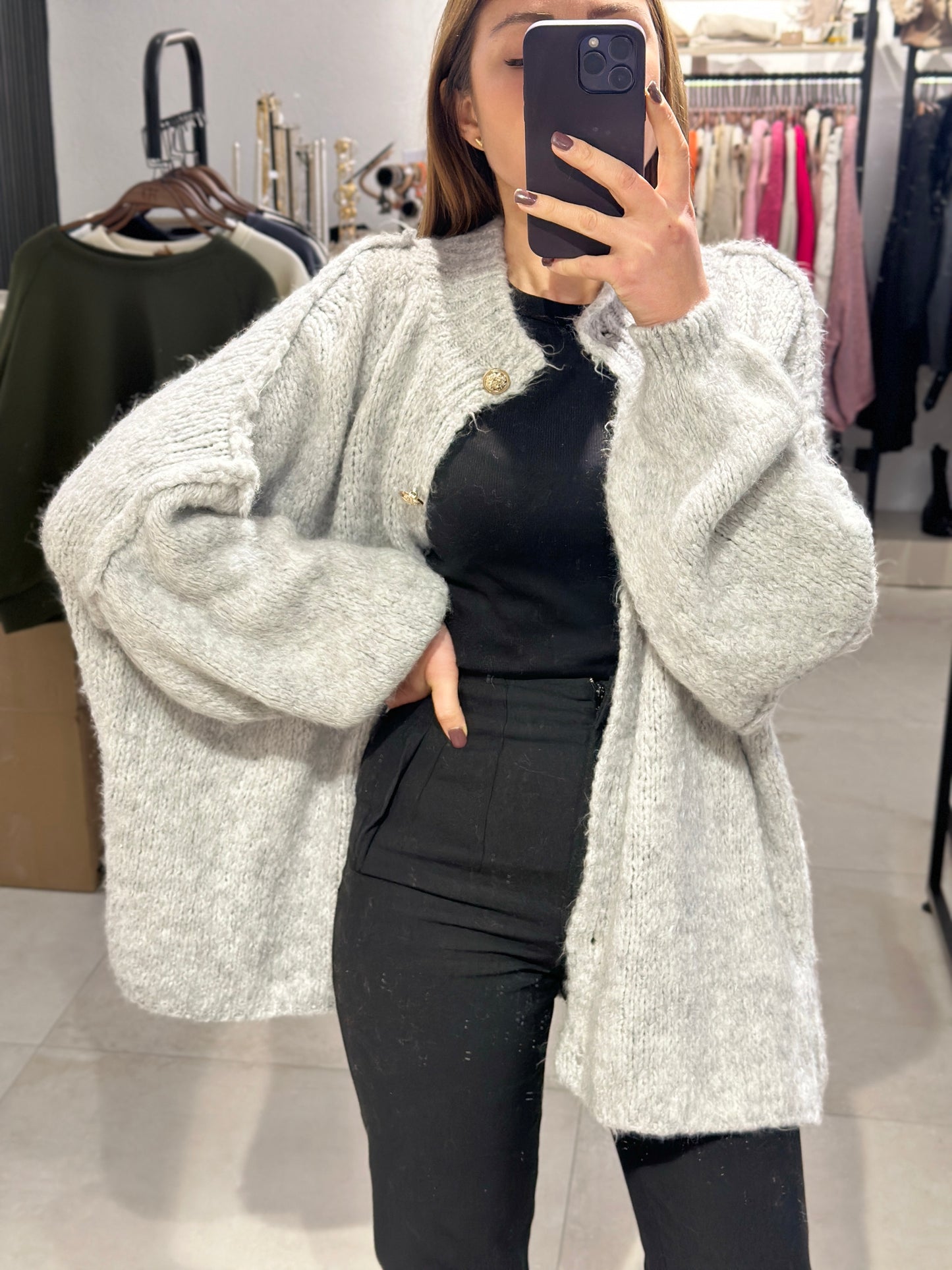 OVERSIZED STRICKJACKE