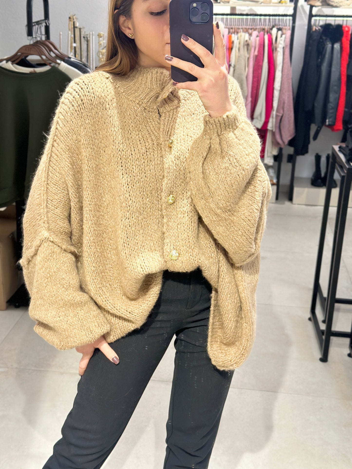 OVERSIZED STRICKJACKE