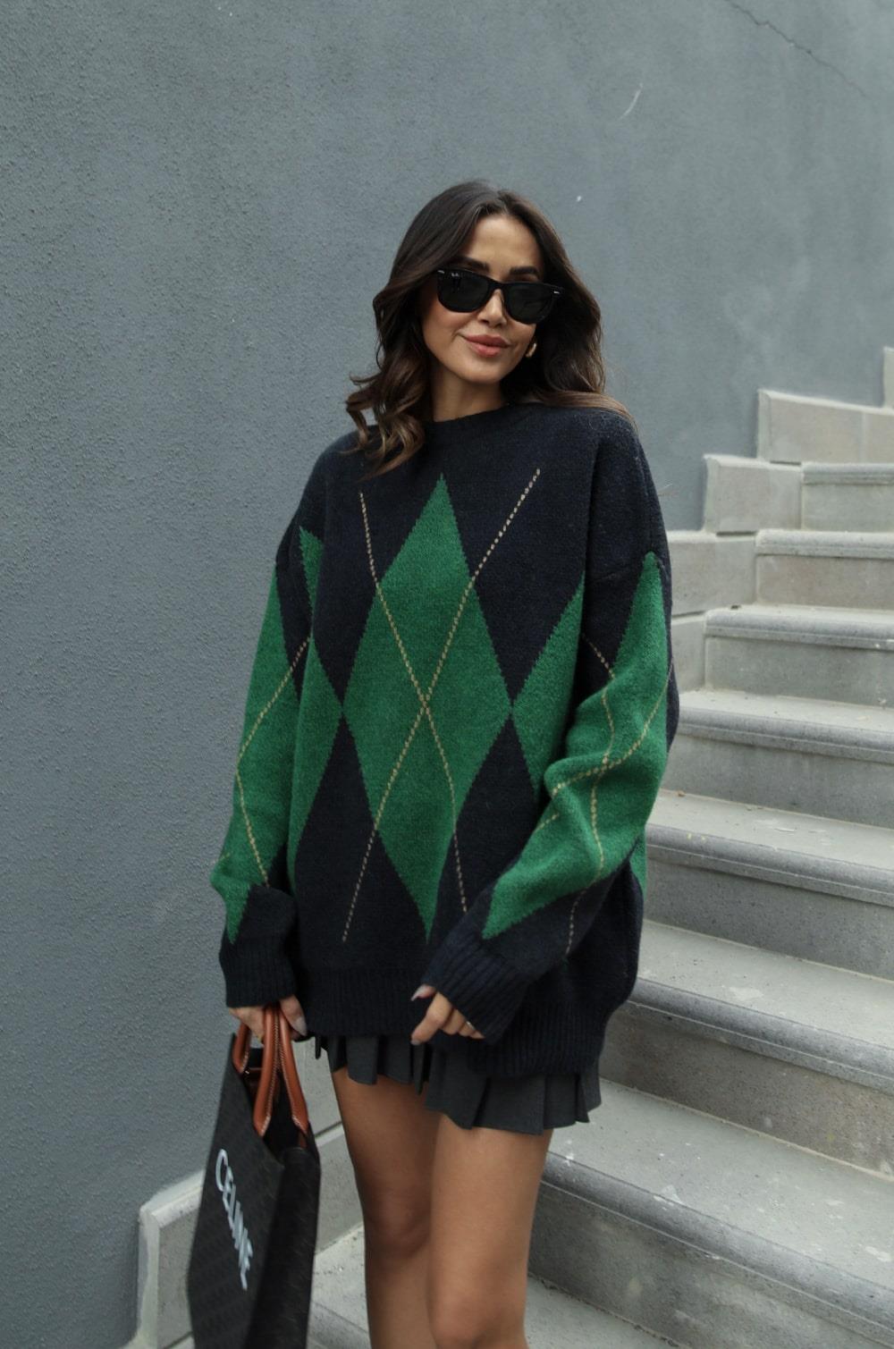 ARGYLE OVERSIZE PULLOVER