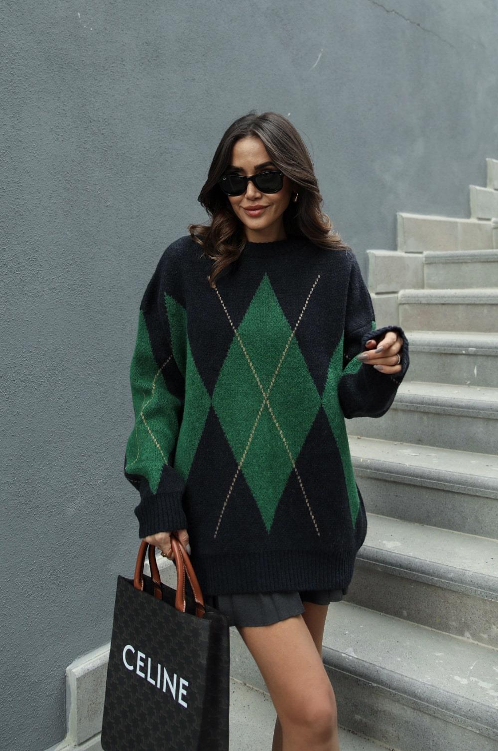 ARGYLE OVERSIZE PULLOVER