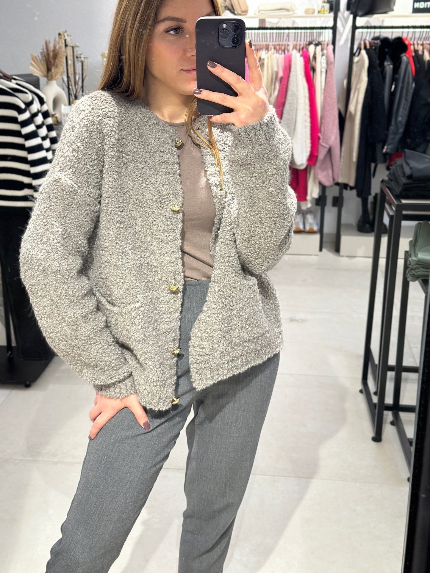 Bouclé Cardigan