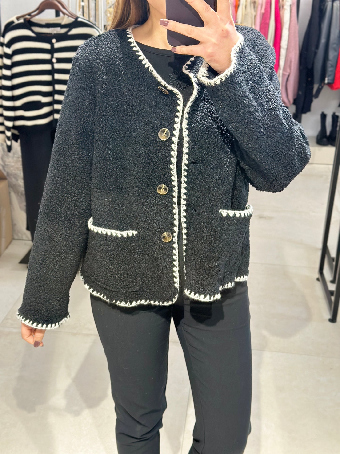 Bouclé Blazerjacke